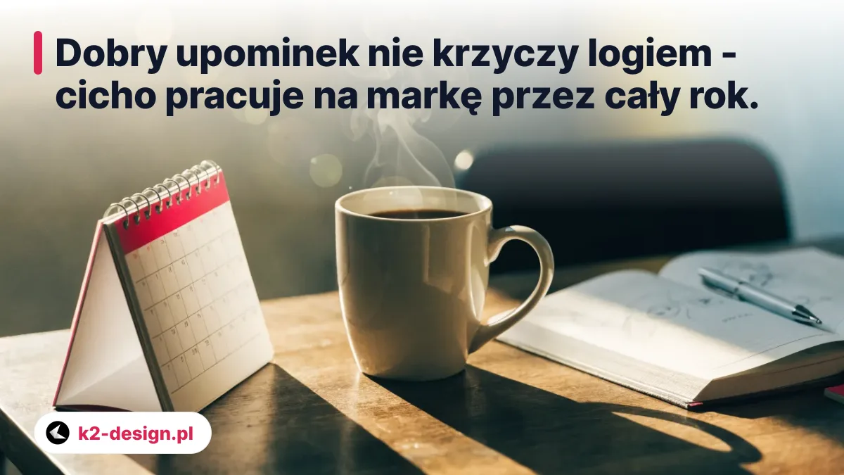 Dobry upominek nie krzyczy logiem - cicho pracuje na markę przez cały rok.